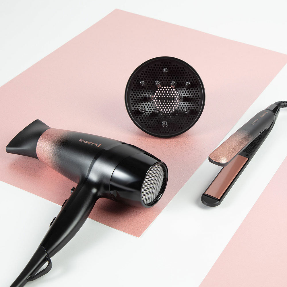 REMINGTON HAIR DRYER ROSE SHIMMER IONIC 2200W D5305