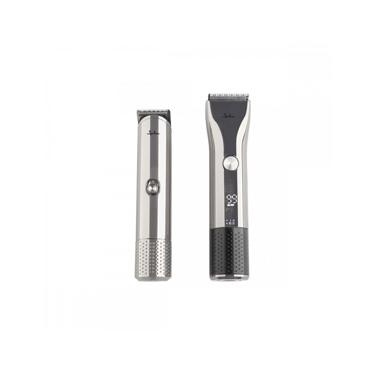 JATA HAIR CLIPPER AND LINE SHAPPER KIT 2PCS RECHARGABLE. SILVER-BLACK. JBSE2102