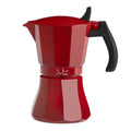 JATA ITALIAN COFFEE MAKER INDUCTION READY ALUMINIUM BODY 9CUPS RED HCAF2009