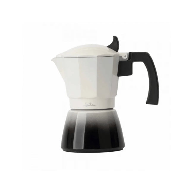 JATA ITALIAN COFFEE MAKER BISTREA INDUCTION ALUMINIUM BODY 3CUPS WHITE-BLACK HCAF2403
