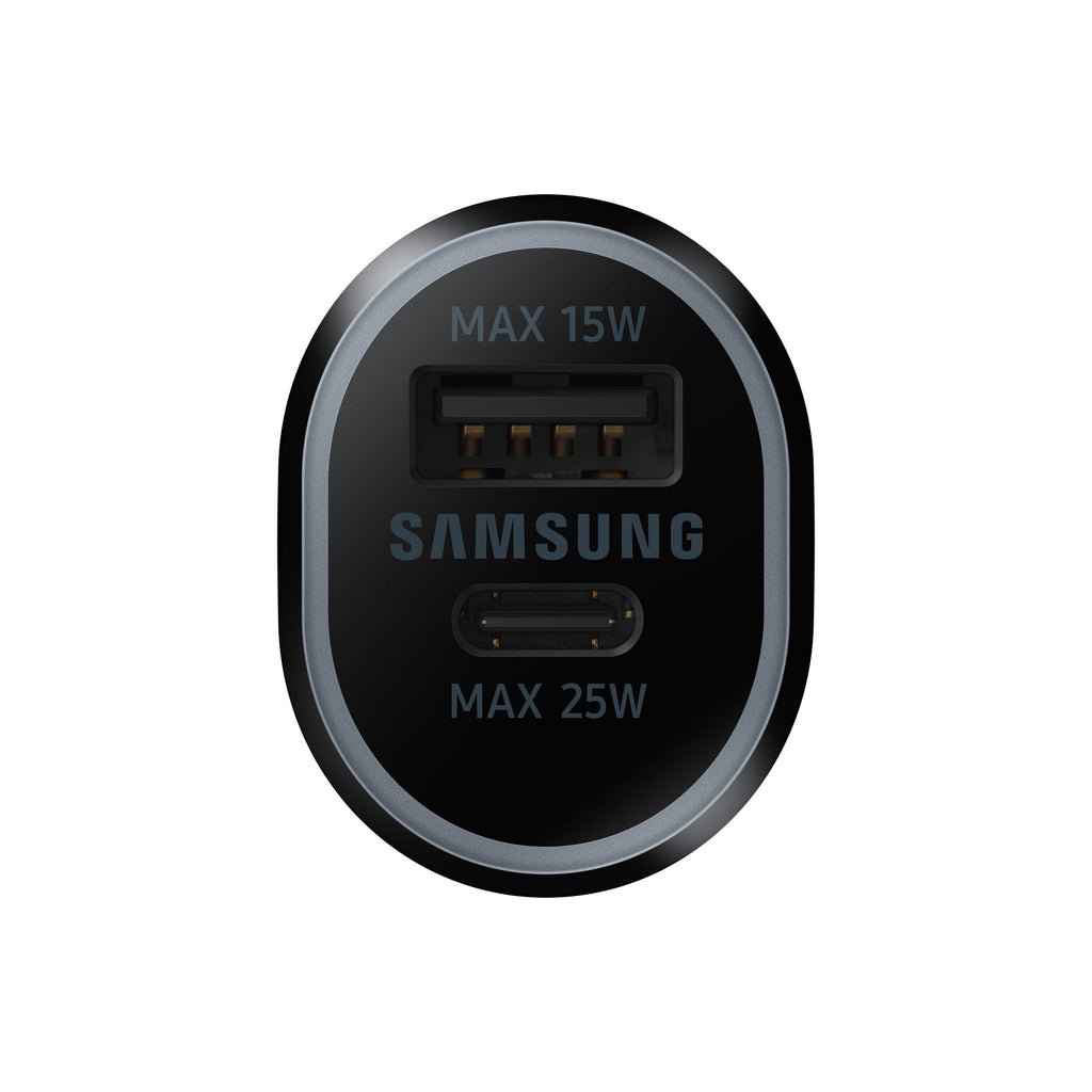 SAMSUNG POWER CAR CHARGER DUAL USB-C 25W + USB 15W BLACK EP-L4020NBEGEU