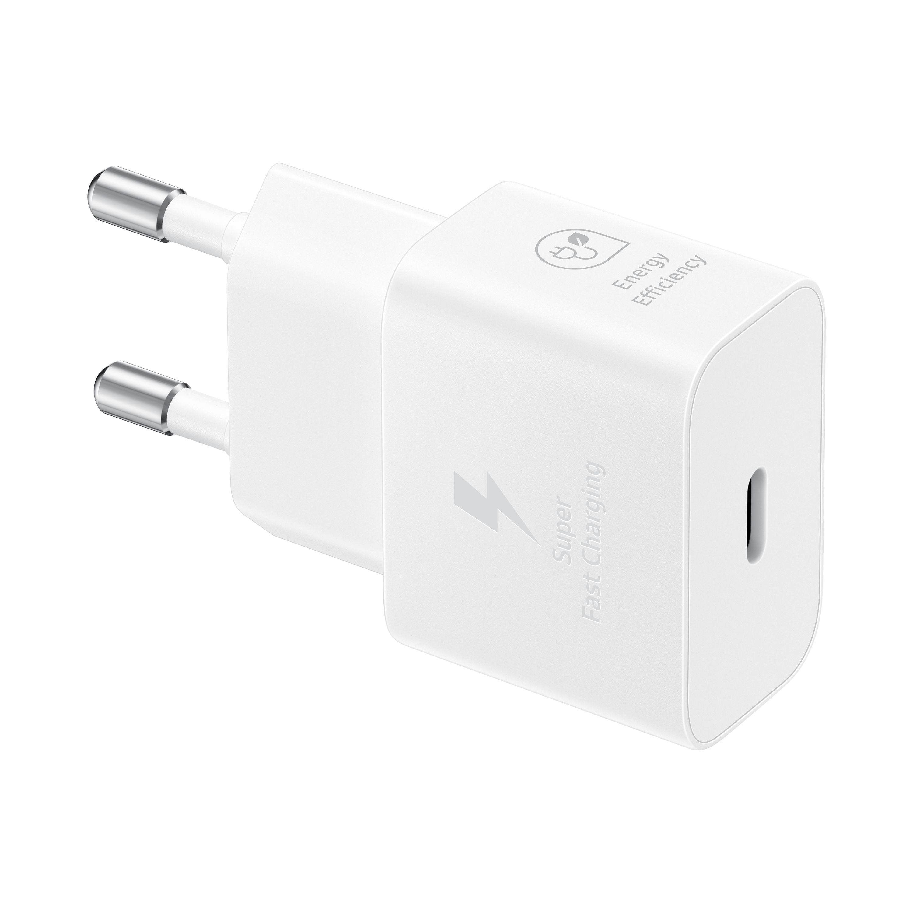 SAMSUNG POWER WALL CHARGER 25W USB-C WHITE + CABLE USB-C TO USB-C WHITE EP-T2510XWEGEU